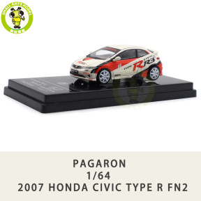 1/64 Honda Civic Type R 2007 FN2 Paragon Diecast Model Toy Car Gifts For Friends Father