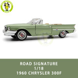1/18 1960 Chrysler 300F Road Signature Diecast Model Toys Car Boys Girls Gifts