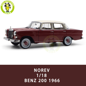 1/18 Mercedes Benz 200 1966 Norev 183706 Diecast Model Toy Cars Gifts For Father Friends