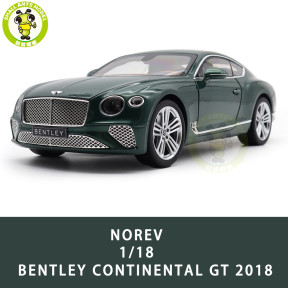 1/18 Bentley Continental GT 2018 Norev 182782 Verdant Metallic Diecast Model Car Toys Gifts For Adults Friends Father