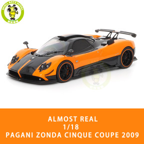 1/18 PAGANI ZONDA Cinque Coupe 2009 Arancio St.Tropez Almost Real 850603001 Diecast Model Toys Car Boys Girls Gifts