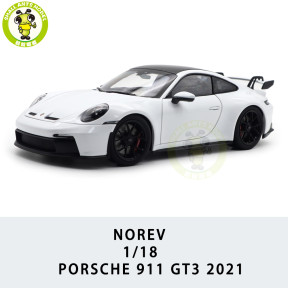 1/18 Porsche 911 992 GT3 2021 Norev 187385 White Diecast Model Toys Car Gifts For Friends Father