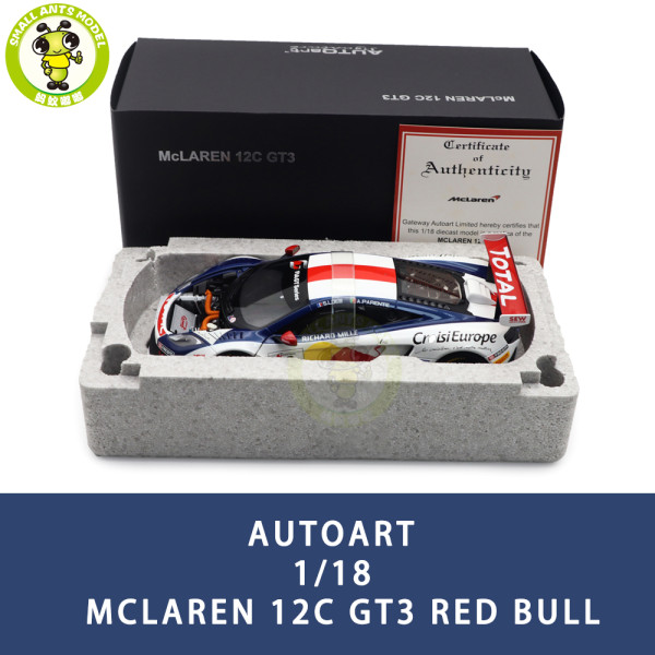 1/18 McLaren 12C GT3 Red Bull S.LOEB / A.PARENTE #9 Autoart 81342 Model Toy Car Gifts For Father Friends