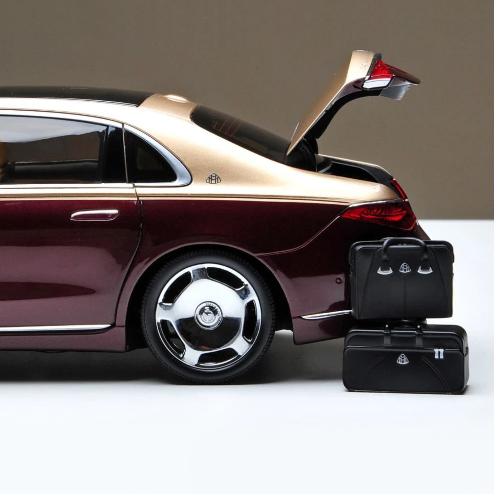 PHYUIDS for 1:18 Maybach S680 2021 Maybach S-Class Alloy All-Wheel Drive Model Die-Casting Gift(A