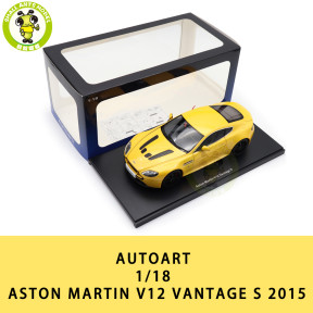 1/18 AUTOart 70252 ASTON MARTIN V12 Vantage S 2015 Yellow Tang Model Car Toys Gifts Gifts For Father Friends