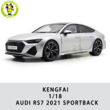 1/18 Audi RS 7 RS7 C8 Sportback 2021 Silver KengFai Diecast Metal Model Car Toys Gifts For Husband Boyfriend Father