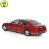 1/18 Mercedes Maybach S Class S680 2021 Almost Real 820119 Patagonia Red Diecast Model Toy Car Gifts For Friends Father