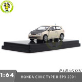 1/64 Paragon 2001 Honda Civic Type R EP3 Diecast Model Toy Car Gifts For Friends Father