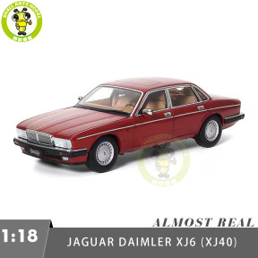 1/18 Almost Real 810541 Jaguar Daimler XJ XJ6 XJ40 Flamenco Red Diecast Model Car Gifts For Father Friends