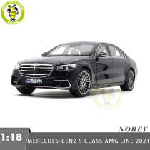1/18 Mercedes Benz S600 S CLASS W223 AMG Line 2021 Norev 183802 Black Diecast Model Toy Car Gifts For Friends Father