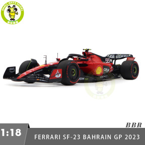 1/18 BBR 231855 Ferrari SF-23 Bahrain GP 2023 C.Sainz #55 Diecast Model Toys Car Gifts