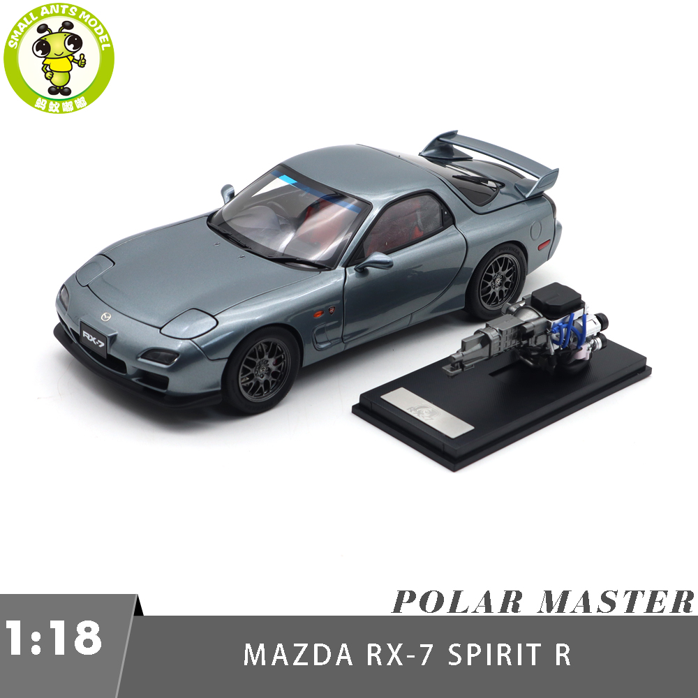 1/18 Mazda RX-7 RX 7 Spirit R Gray Polar Master Diecast