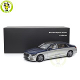 1/18 Mercedes Maybach S Class S680 2021 Almost Real 820125 Nautical Blue / Cirrus Silver Diecast Model Toy Car Gifts For Friends Father