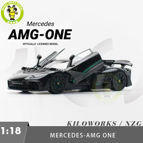 1/18 Kiloworks Mercedes Benz AMG ONE Black Diecast Model Toy Car Gifts For Father Friends