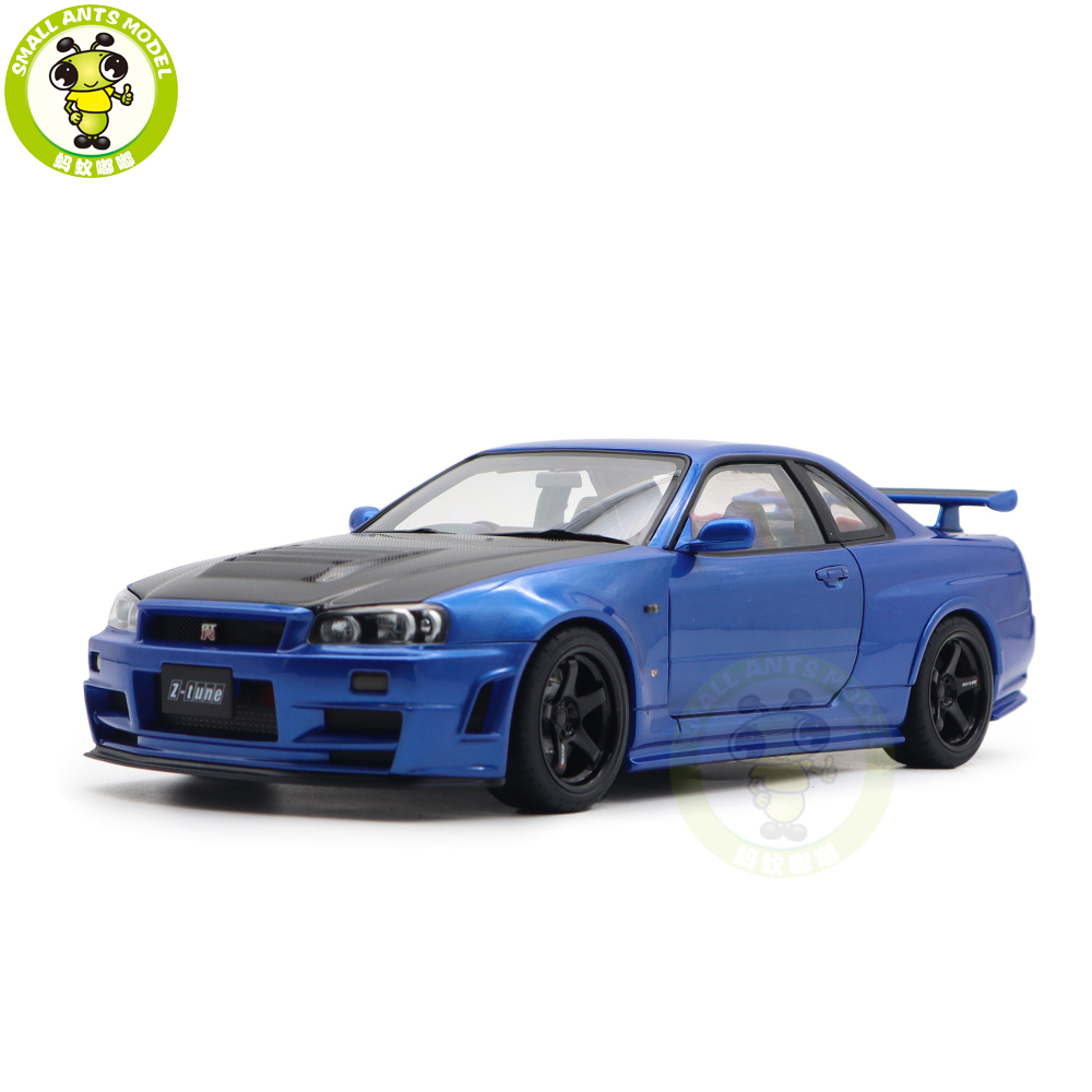 Nismo R34 GT-R Z-tune,Bayside Blue w/Carbon Bonnet, (77460