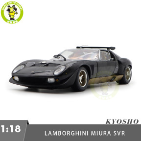 1/18 Lamborghini MIURA SVR Black/Gold KYOSHO 08319BKG Diecast Model Toy Cars Gifts For Father Friends