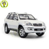 1/18 Toyota Land Cruiser Prado GX White Diecast Model Toy Car Gifts For Father Friends