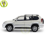 1/18 Toyota Land Cruiser Prado GX White Diecast Model Toy Car Gifts For Father Friends