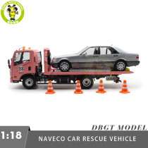 1/18 Naveco Car Rescue Vehicle Wrecker Flatbed Trailer Pink Pig Diecast Model Toy Car Gifts For Friends Father