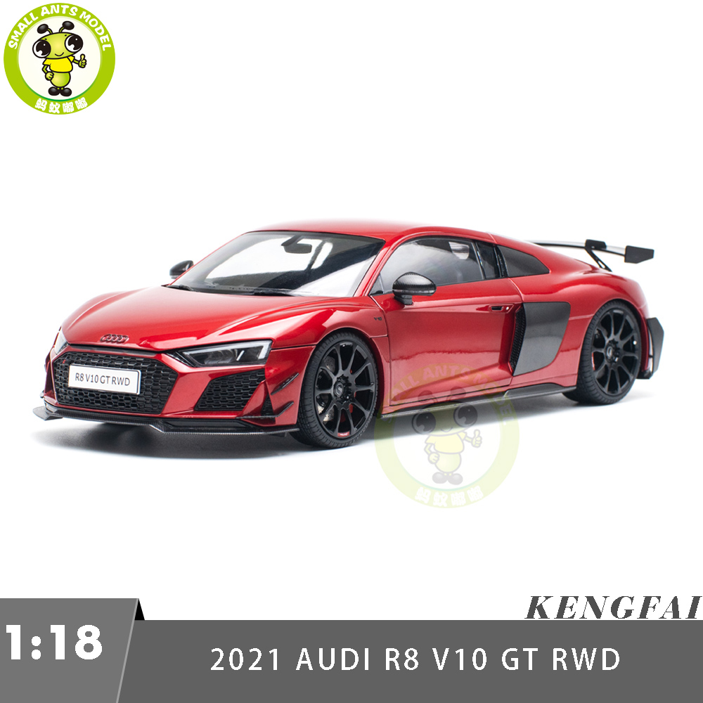 1 18 2021 Audi R8 V10 GT RWD KengFai Diecast Model Toy Car Gifts For Friends Father Shop cheap and high quality KENGFAI Car Models Toys Small Ants Car Toys Models
