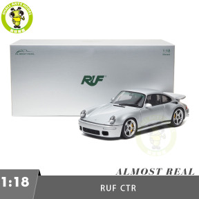 1/18 Almost Real Porsche RUF CTR Silver Diecast Model Toy Car Gifts For Friends Father
