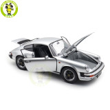 1/12 Schuco Porsche 911 Carrera Coupe 3.2 Silver Metallic Diecast Model Toy Car Gifts For Father Friends