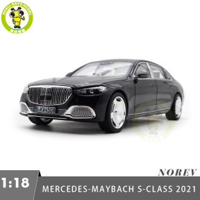 1/18 Mercedes Benz Maybach S Class S680 2021 X223 Norev 183429 Black Diecast Model Toys Car Gifts For Father Friends