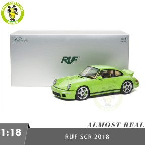 1/18 Almost Real 880205 Porsche RUF SCR 2018 Birch Green Diecast Model Toy Car Gifts For Friends Father