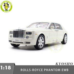 1/18 Rolls-Royce Phantom VII Extended Kyosho 08841EW2 White Diecast Model Toy Car Gifts For Father Friends