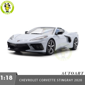 1/18 Chevrolet CORVETTE Stingray 2020 Autoart 71284 Grey Metallic Model Toy Car Gifts For Father Friends