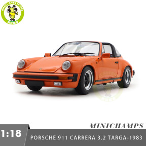 1/18 Minichamps Porsche 911 Carrera 3.2 TARGA 1983 Diecast Model Toys Car Gifts For Friends Father