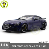 1/18 Mercedes Benz AMG GT R 2019 Norev 183837 Blue Metallic Diecast Model Toys Car Gifts For Friends Father
