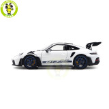 1/18 Porsche 911 992 GT3 RS 2022 Norev 187353 Weissach Pack White/Indigoblue Diecast Model Toys Car Gifts For Friends Father