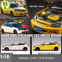 Pre-order 1/18 MOTORHELIX Honda CIVIC Type R EK9-120 Spoon Diecast Model Toy Car Gifts For Father Friends