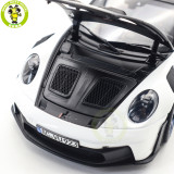 1/18 Porsche 911 992 GT3 RS 2022 Norev 187353 Weissach Pack White/Indigoblue Diecast Model Toys Car Gifts For Friends Father