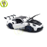 1/18 Porsche 911 992 GT3 RS 2022 Norev 187353 Weissach Pack White/Indigoblue Diecast Model Toys Car Gifts For Friends Father