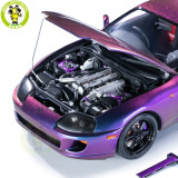 1/18 WHELART Toyota Supra A80 Midnight Purple Diecast Model Car Gifts For Father Friends