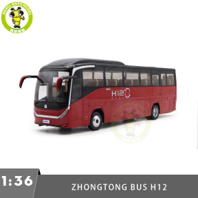 1/36 ZHONGTONG H12 Bus Coach Diecast Model Toys Car Bus Gifts For Friends