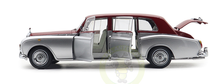 再値下げ！1/18 ロールスロイス　rolls roys phantom vi 1/18 Rolls Royce Phantom VI EWB 1968 Silver Red Diecast Model by