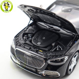 1/18 Mercedes Maybach S Class S680 2021 Almost Real 820114 Obsidian Black Diecast Model Toy Car Gifts For Friends Father