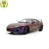 1/18 WHELART Toyota Supra A80 Midnight Purple Diecast Model Car Gifts For Father Friends