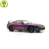 1/18 WHELART Toyota Supra A80 Midnight Purple Diecast Model Car Gifts For Father Friends