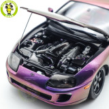 1/18 WHELART Toyota Supra A80 Midnight Purple Diecast Model Car Gifts For Father Friends