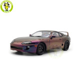 1/18 WHELART Toyota Supra A80 Midnight Purple Diecast Model Car Gifts For Father Friends