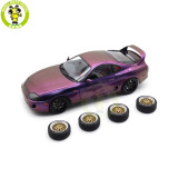1/18 WHELART Toyota Supra A80 Midnight Purple Diecast Model Car Gifts For Father Friends