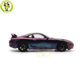 1/18 WHELART Toyota Supra A80 Midnight Purple Diecast Model Car Gifts For Father Friends