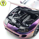 1/18 WHELART Toyota Supra A80 Midnight Purple Diecast Model Car Gifts For Father Friends