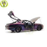 1/18 WHELART Toyota Supra A80 Midnight Purple Diecast Model Car Gifts For Father Friends