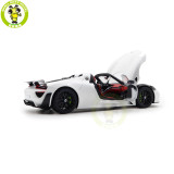 1/18 Porsche 918 Spyder Weissach Package Autoart 77920 White/Red Interior Model Toy Car Gifts For Father Friends