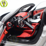 1/18 Porsche 918 Spyder Weissach Package Autoart 77920 White/Red Interior Model Toy Car Gifts For Father Friends